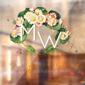 アールヌーボーデイジーリースモノグラムをパーソナライズ ウィンドウサイン (シート2)