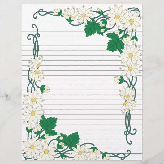 アールヌーボーデイジー縁ど並びレシピページ (裏面)