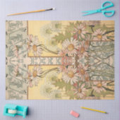 アールヌーボーデイジー縁ど 薄葉紙 (クラフト)