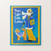 アールヌーボーデコハンヌカドードルドッグ ジグソーパズル (縦)