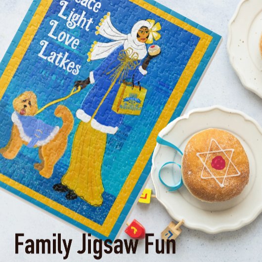 アールヌーボーデコハンヌカドードルドッグ ジグソーパズル