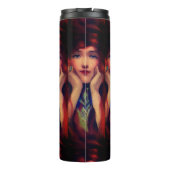 アールヌーボーデコ女エレガント美しいヴィンテージ タンブラー (裏面)