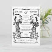 アールヌーボーデコ女子型枠枠 招待状 (スタンド正面)