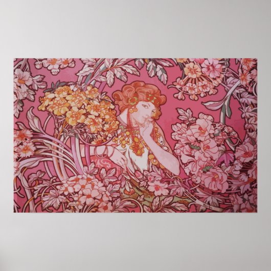 アールヌーボーデザインバリューポスター紙（マット） ポスター (正面)