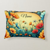 アールヌーボーデザイン アクセントクッション (裏面)