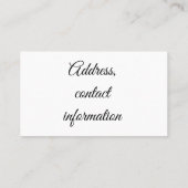 アールヌーボーデザイン 名刺 (裏面)