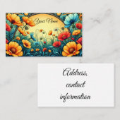 アールヌーボーデザイン 名刺 (正面/裏面)