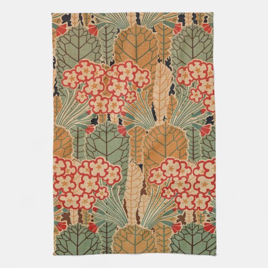 アールヌーボーデザイン#1アットエムポロモファ キッチンタオル (縦)