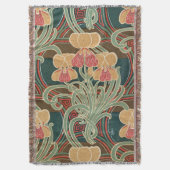 アールヌーボーデザイン#4アットエムポロモファ スローブランケット (正面縦)