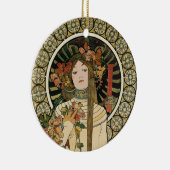 アールヌーボートラピスチンミュシャアート セラミックオーナメント (右)