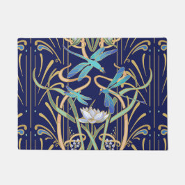 アールヌーボートンボ模様 ドアマット