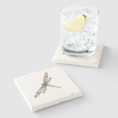 アールヌーボートンボ ストーンコースター (横)