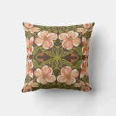 アールヌーボードッグウッド赤面フローラプリント クッション (裏面)