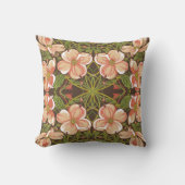 アールヌーボードッグウッド赤面フローラプリント クッション (正面)