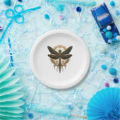 アールヌーボードラゴンフライエレガントステームパンク ペーパープレート (パーティー)