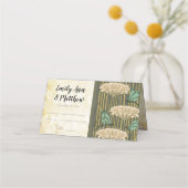 アールヌーボードラゴンフライリリー結婚パッツ プレイスカード (正面)