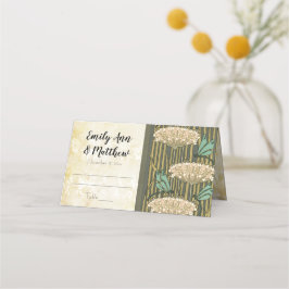 アールヌーボードラゴンフライリリー結婚パッツ プレイスカード