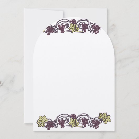 アールヌーボーナスライムヴィネヤール結婚ズ 招待状 (裏面)