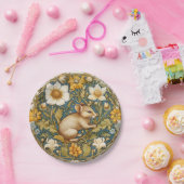 アールヌーボーネズミと花 ペーパープレート (パーティー)