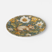 アールヌーボーネズミと花 ペーパープレート (アングル)