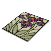 アールヌーボーネメシア'Dazle-Me薄紫'対称 タイル (側面)