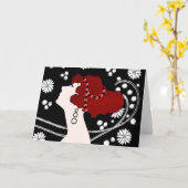 アールヌーボーノテカード カード (黄色い花)