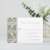 アールヌーボーハニーサックルウェディングRSVP 出欠カード (スタンド正面)