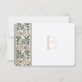 アールヌーボーハニーサックルウェディングRSVP 出欠カード (裏面)