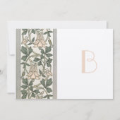 アールヌーボーハニーサックルピンク結婚式招待状 招待状 (裏面)