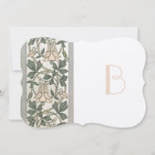 アールヌーボーハニーサックルピンク結婚式招待状 招待状 (裏面)