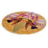 アールヌーボーハミングバードとランの花 カッティングボード (角)