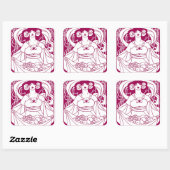 アールヌーボーハーベストレディ スクエアシール (シート)