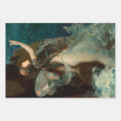 アールヌーボーバタフライフェアリーウォーター処女 ラッピングペーパーシート (正面2)