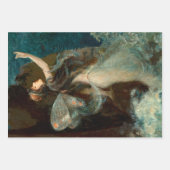 アールヌーボーバタフライフェアリーウォーター処女 ラッピングペーパーシート (正面)