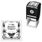 アールヌーボーバタフライフレームExライブラリ図書室 セルフインキングスタンプ (インサイチュ)