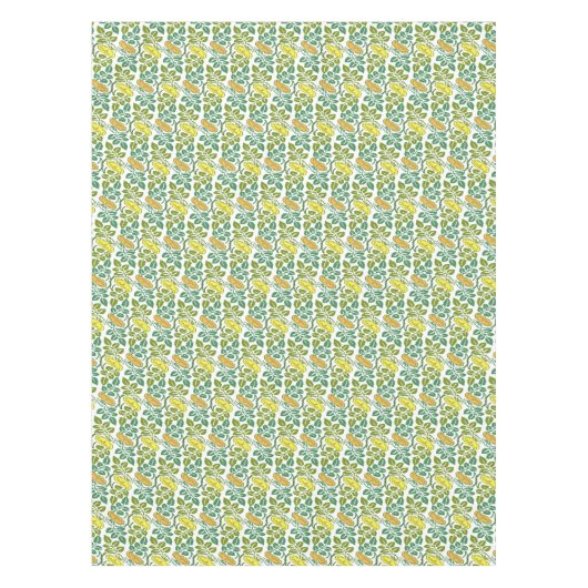 アールヌーボーバターカップフローラ壁紙ダマスク テーブルクロス (正面)