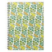 アールヌーボーバターカップフローラ壁紙ダマスク ノートブック (正面)