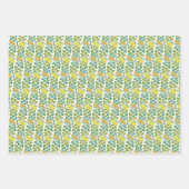 アールヌーボーバターカップフローラ壁紙ダマスク ラッピングペーパーシート (正面2)