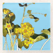 アールヌーボーバターカップ ガラスコースター (正面)