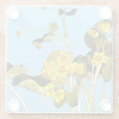 アールヌーボーバターカップ ガラスコースター (裏面)