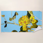 アールヌーボーバターカップ ビーチタオル (正面)