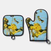 アールヌーボーバターカップ 鍋つかみ&鍋敷きセット (正面)