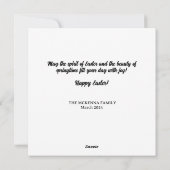 アールヌーボーバニーミュージックイースター シーズンカード (裏面)