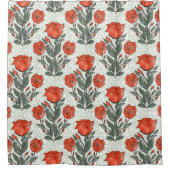 アールヌーボーバラ模様 シャワーカーテン (正面)