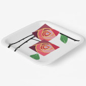 アールヌーボーバラ ペーパープレート (傾斜あり)