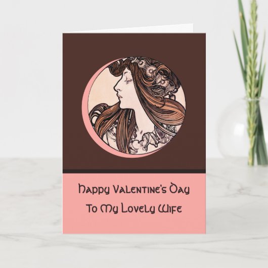 アールヌーボーバレンタインデーミュシャラブリー妻 シーズンカード (正面)