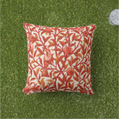 アールヌーボーバードアンドザクロまんだらオレンジ アウトドアクッション (芝生)