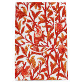 アールヌーボーバードアンドザクロまんだらオレンジ ミディアムペーパーバッグ (正面)