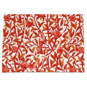 アールヌーボーバードアンドザクロまんだらオレンジ ラージペーパーバッグ (正面)