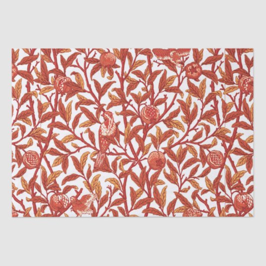 アールヌーボーバードアンドザクロまんだらオレンジ 薄葉紙 (正面)